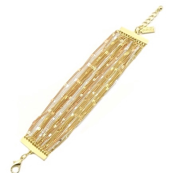 Savvy Cie Jewelry - 18K Gold Tri-Color Multi-Chain Bracelet NWT
